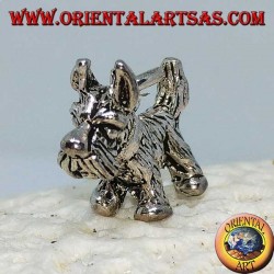 Silver pendant of the Yorkshire Terrier breed dog