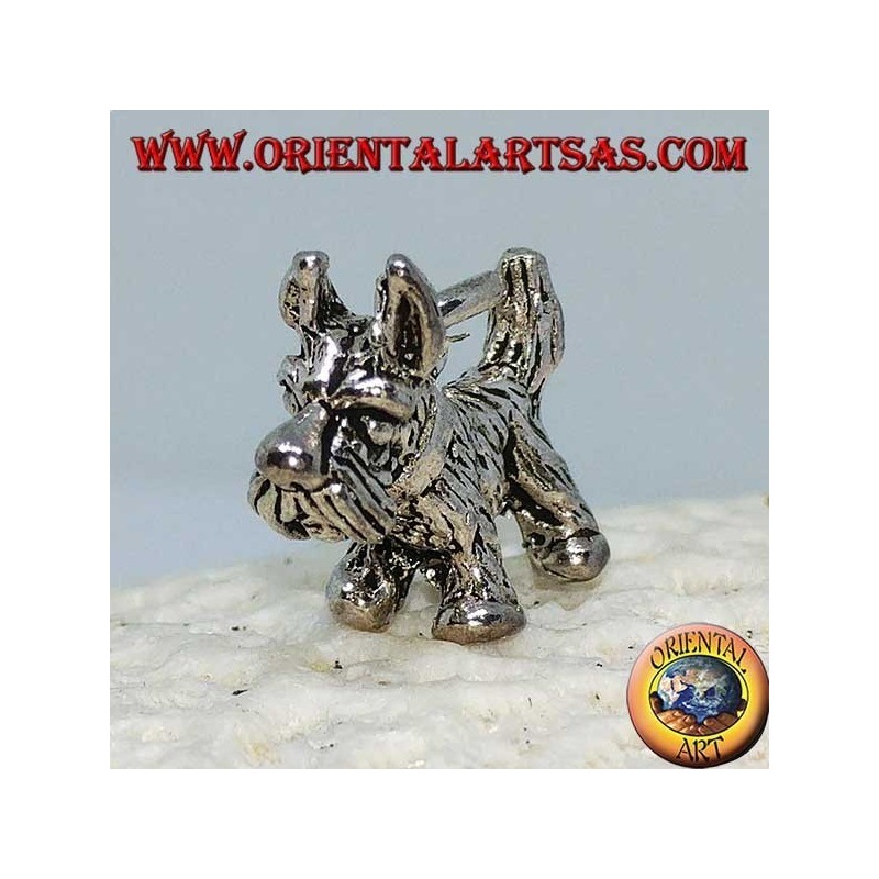 Silver pendant of the Yorkshire Terrier breed dog