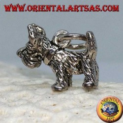 Silver pendant of the Yorkshire Terrier breed dog