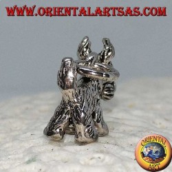 Silver pendant of the Yorkshire Terrier breed dog