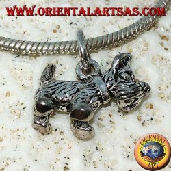 Pendentif en argent du chien de race Yorkshire Terrier