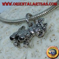 Pendentif en argent du chien de race Yorkshire Terrier