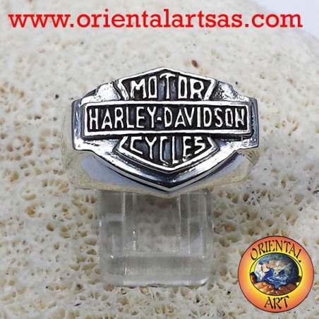 Anello Harley Davidson in argento 925 liscio