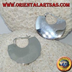 Pendientes de plata de media luna tribales