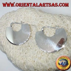 Pendientes de plata de media luna tribales