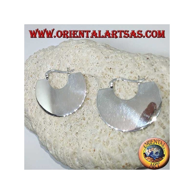 Pendientes de plata de media luna tribales