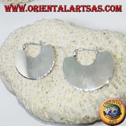 Pendientes de plata de media luna tribales