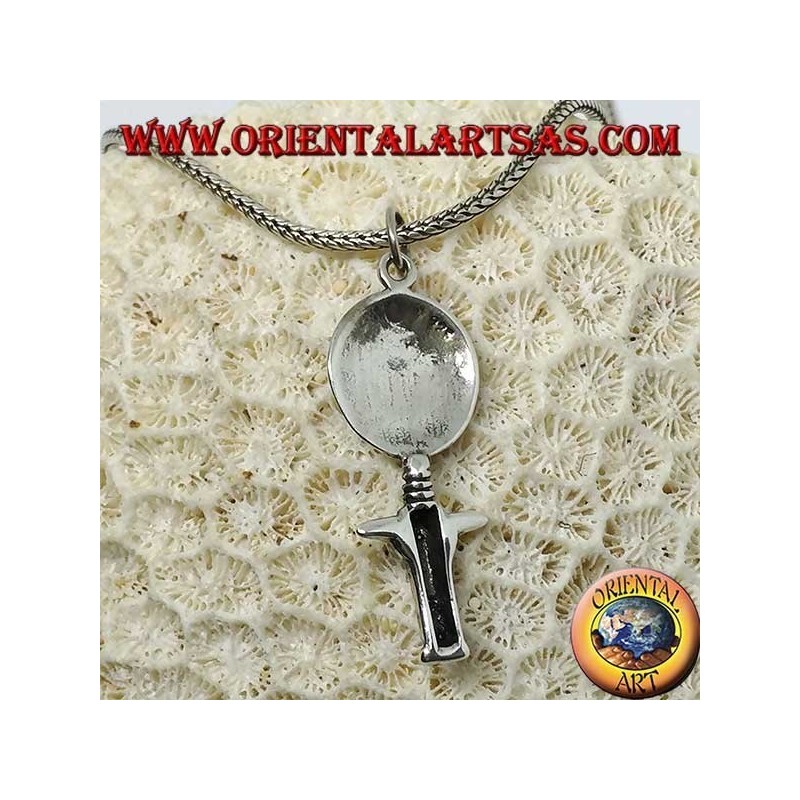 Silver pendant, poupee ashanti Ghana symbol Fertility