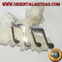 Silver pendent earrings, double chroma (music)