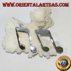 Boucles d'oreilles pendantes en argent, double chroma (musique)