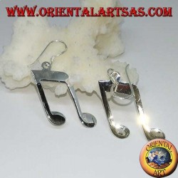 Pendientes colgantes de plata, doble croma (música)