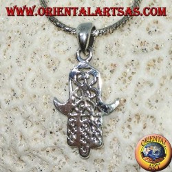 Colgante en plata 925 Mir mano de Miriam de Fátima Hamsa tallada (mediana)