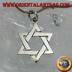 Colgante de plata, estrella de David o mejor el escudo de David, estrella judía