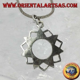 Pendentif en argent de l'étoile à sept branches Eptagramma