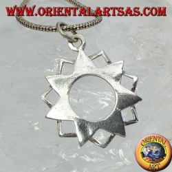 Pendentif en argent de l'étoile à sept branches Eptagramma
