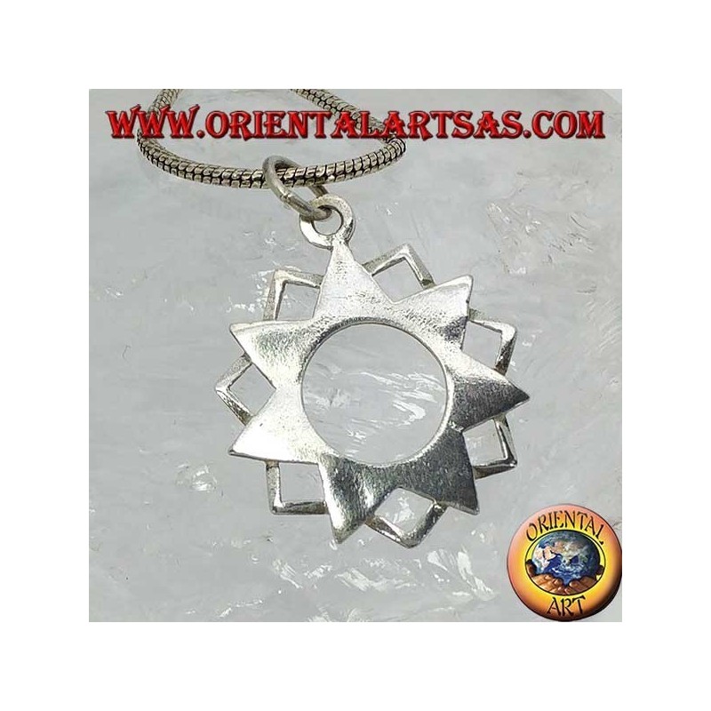 Colgante de plata de la estrella de siete puntas Eptagramma