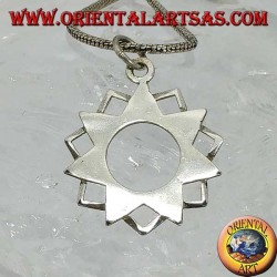 Colgante de plata de la estrella de siete puntas Eptagramma