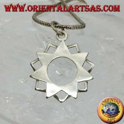 Pendentif en argent de l'étoile à sept branches Eptagramma