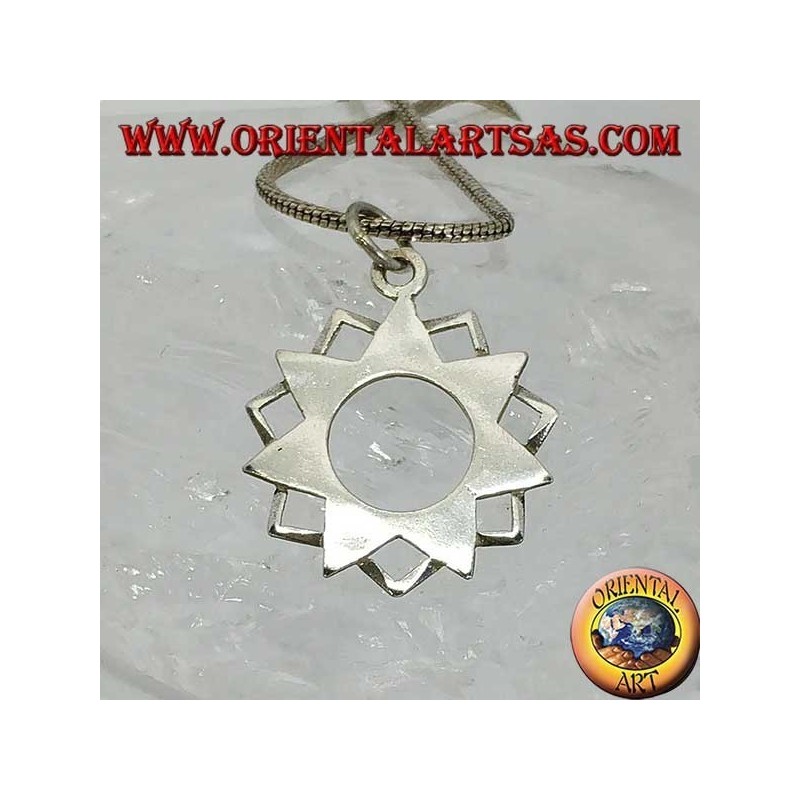 Colgante de plata de la estrella de siete puntas Eptagramma