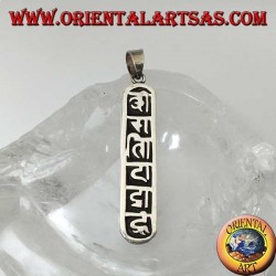 Ciondolo in argento Oṃ Maṇi Padme Hūṃ il mantra del budismo Mahāyāna ed tibetano.