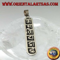 Colgante de plata Oṃ Maṇi Padme Hūṃ el mantra de Mahāyāna y el budismo tibetano