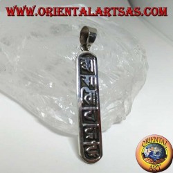 Silberanhänger Oṃ Maṃi Padme Hūṃ das Mantra des Mahāyāna und des tibetischen Budismus