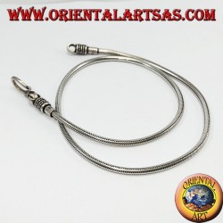 Collier en argent, serpent indonésien de 45 cm