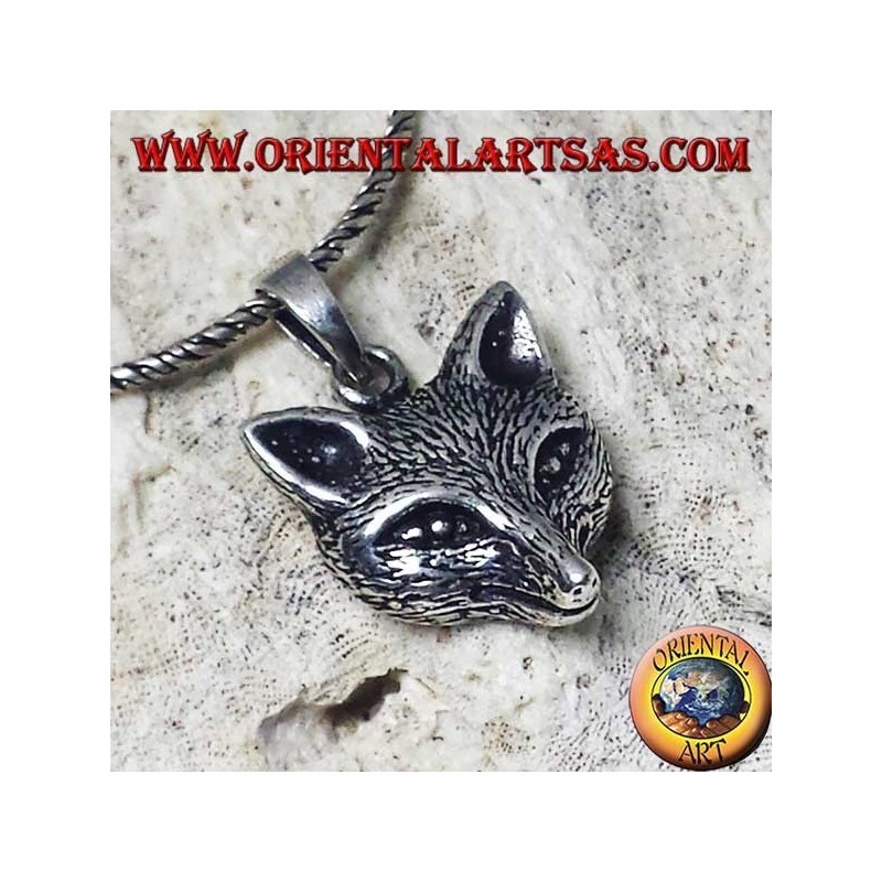 Silber Anhänger mit Fuchskopf