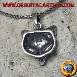 colgante de plata con cabeza de zorro