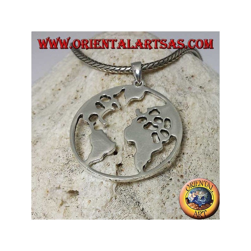 925 silver pendant the earth our planet Earth