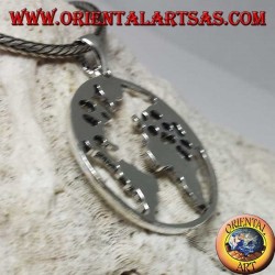 Colgante de plata 925 la tierra nuestro planeta Tierra