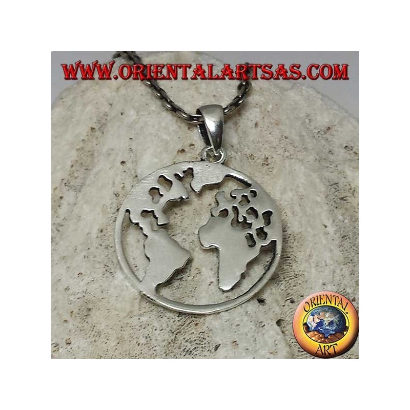 925er Silberanhänger die Erde unser Planet Erde (klein)