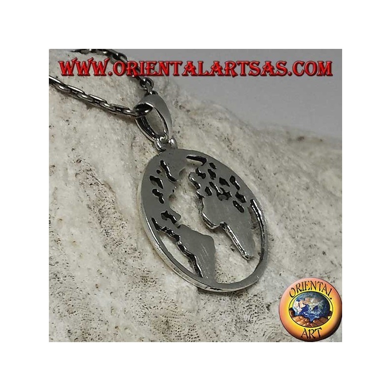 925 silver pendant the earth our planet Earth (small)