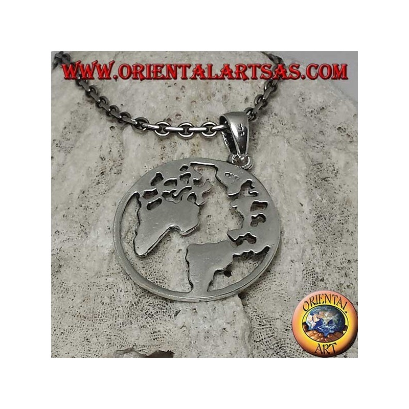 925 silver pendant the earth our planet Earth (small)