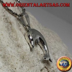 Silver pendant, the jumping dolphin