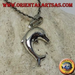 Silver pendant, the jumping dolphin
