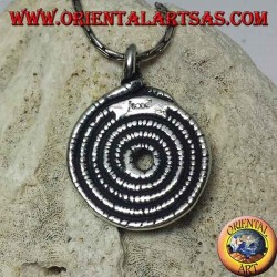 Colgante de plata, espiral sagrada de la serpiente kundalini