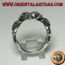 Silberring , Paar Skelette