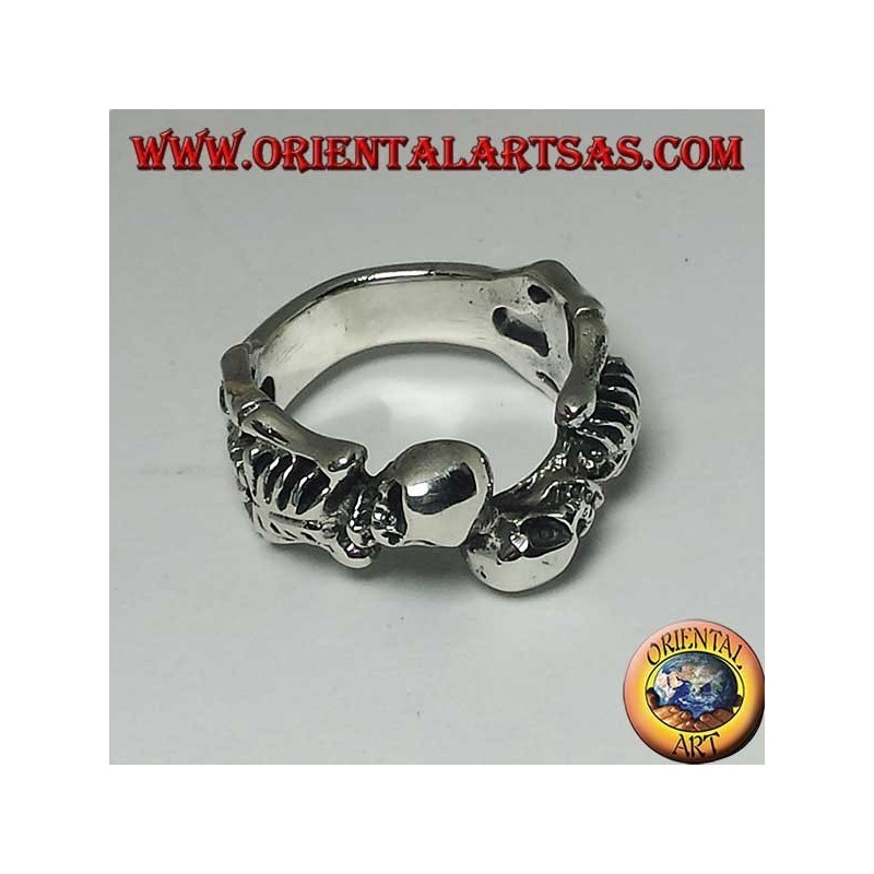 Silver ring of skeletons in pairs