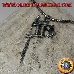 Machine à tatouer la canette pendentif en argent