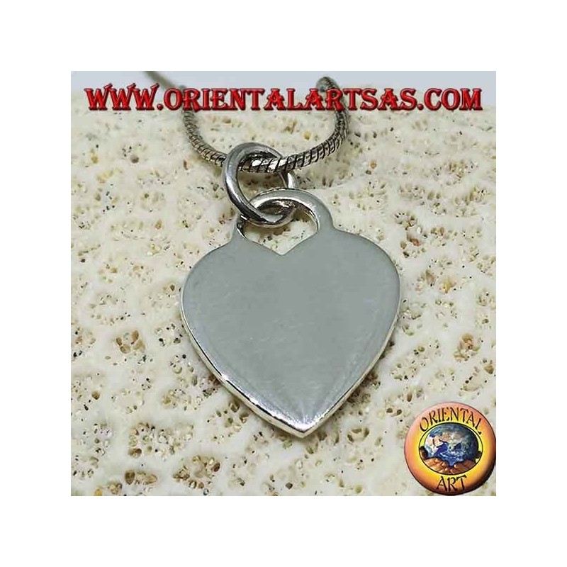 Tiffany model silver heart pendant (large)
