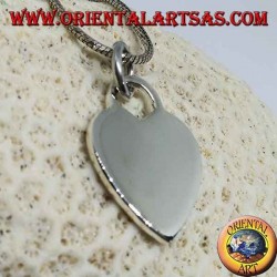 Colgante de corazón de plata modelo Tiffany (grande)
