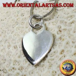 Colgante de corazón de plata modelo Tiffany (grande)