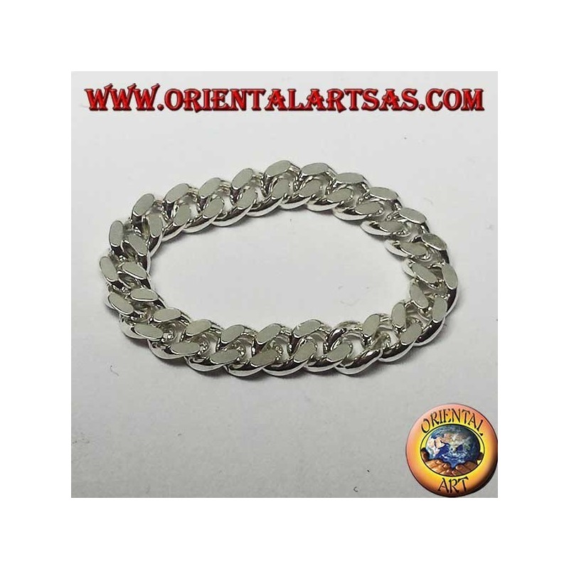 Anillo de plata, cadena pequeña y suave