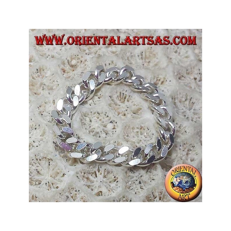 Anello in argento a catena grumetta morbida piccola