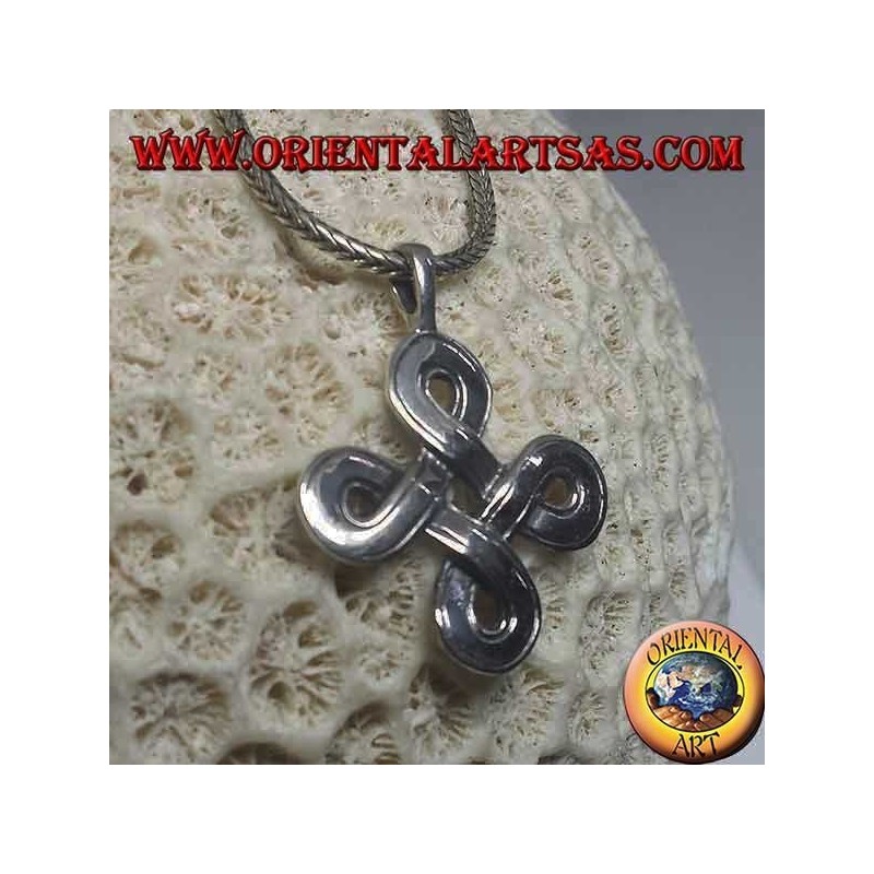 St. John's Knot Silber Anhänger (groß)