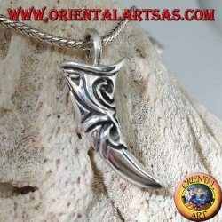 Tao yin-yang silver pendant