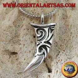 Tao yin-yang silver pendant