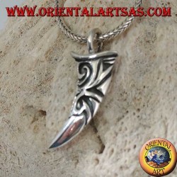 Tao yin-yang silver pendant