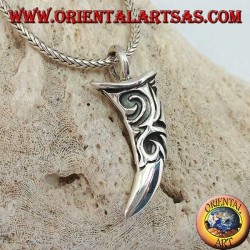 Tao yin-yang silver pendant